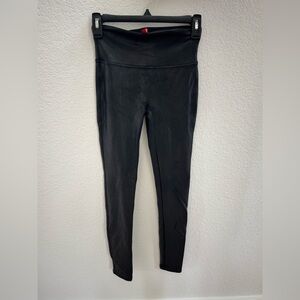 SPANX Black Faux Leather High-Waisted Leggings